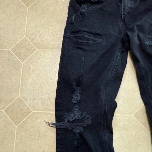 Levis 531 Jeans Mens 34x34 Black Distressed Holes Rips Grunge Emo - Picture 7 of 7